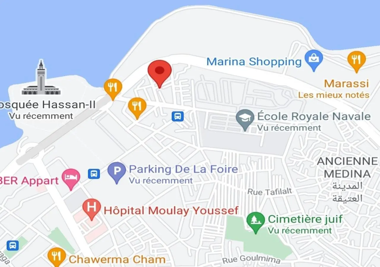 luxury apartment of 80m2 , 1minute from hassan2 mosquè from family , pour famille , INTERDIT COUPLES ARAABIC NON MARIÉ, FORBIDDEN UNMARRIED ARAABIC COUPLES Casablanca Marocco